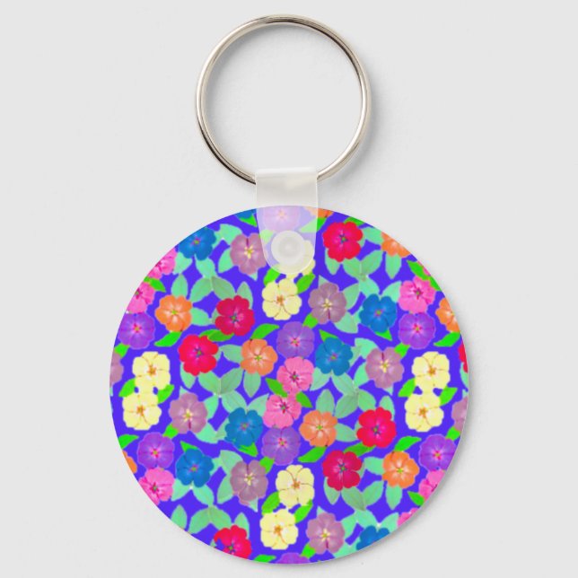 Chaveiro Anel de Chave da Flor Geranium (Frente)
