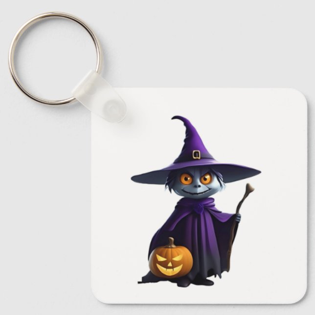 Chaveiro "Anel de Chave de Halloween Spooky com Design excl (Frente)