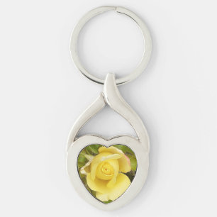 Chaveiro Anel de chave metálica Rosebud Amarelo