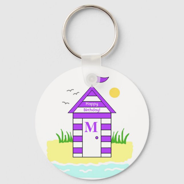 Chaveiro Anel de Chave Purple Hut de Praia (Frente)