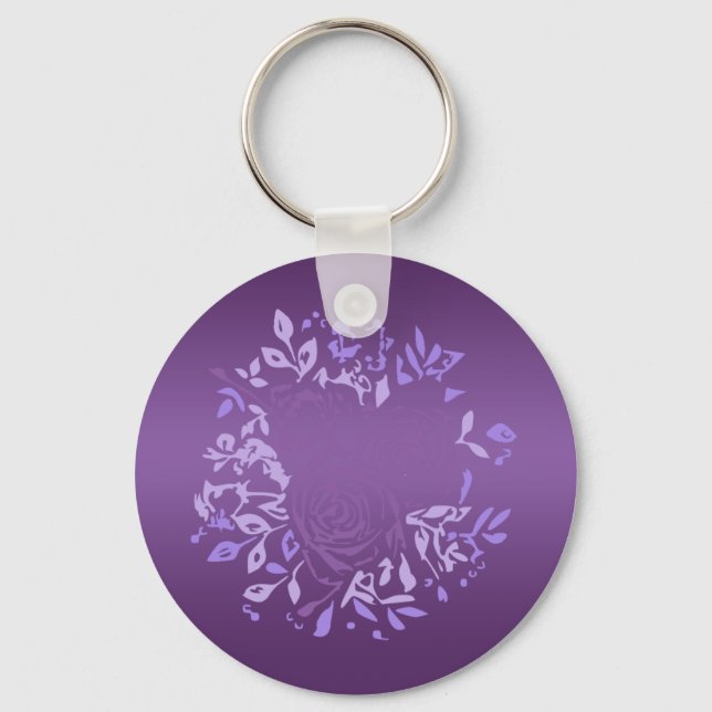 Chaveiro Anel de Chave Redonda Violet Rosa (Frente)
