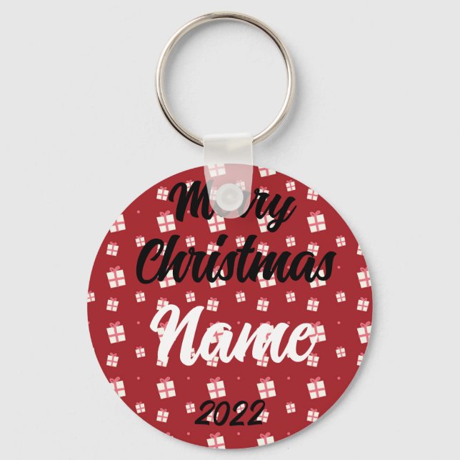 Chaveiro Anel de chaves personalizado do Natal de 2022 (Frente)