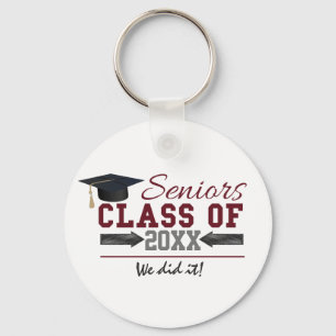 Chaveiro Anel de gradação de tipografia de Cinzas e marões