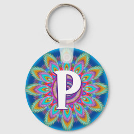 Chaveiro Anel de teclas do botão inicial psicedélico person