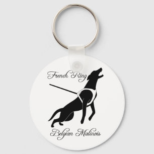Chaveiro Anel francês Malinois