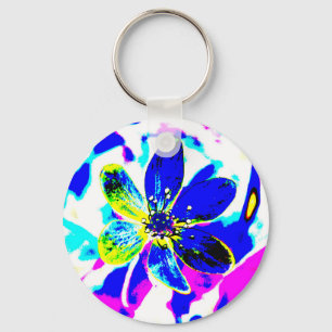 Chaveiro anêmona azul