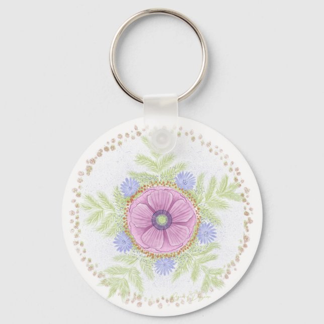 Chaveiro Anêmona, Flores de Endívia, Absinto e Amêndoas (Frente)