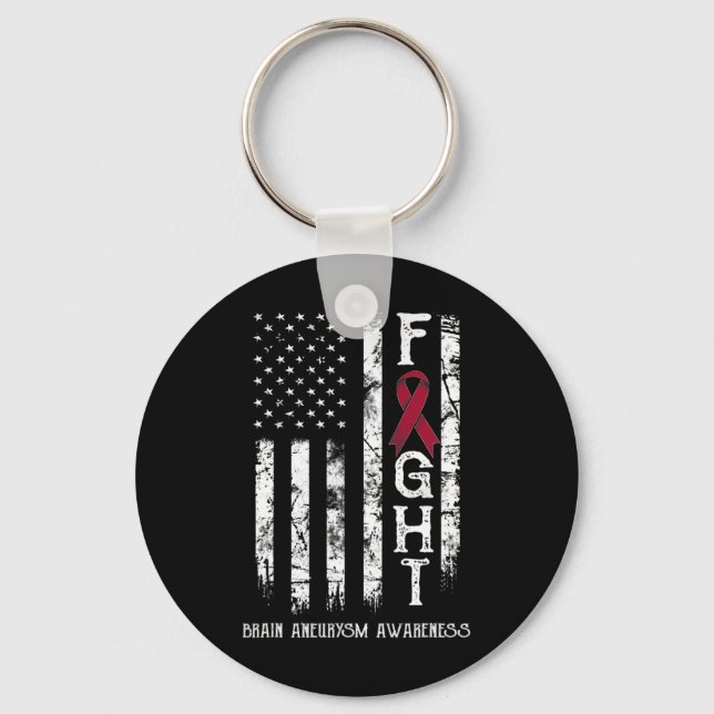 Chaveiro Aneurysm Warrior USA Flag (Frente)