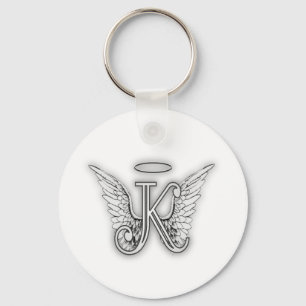 Chaveiro Angel Alphabet K - Letra inicial Wings Halo
