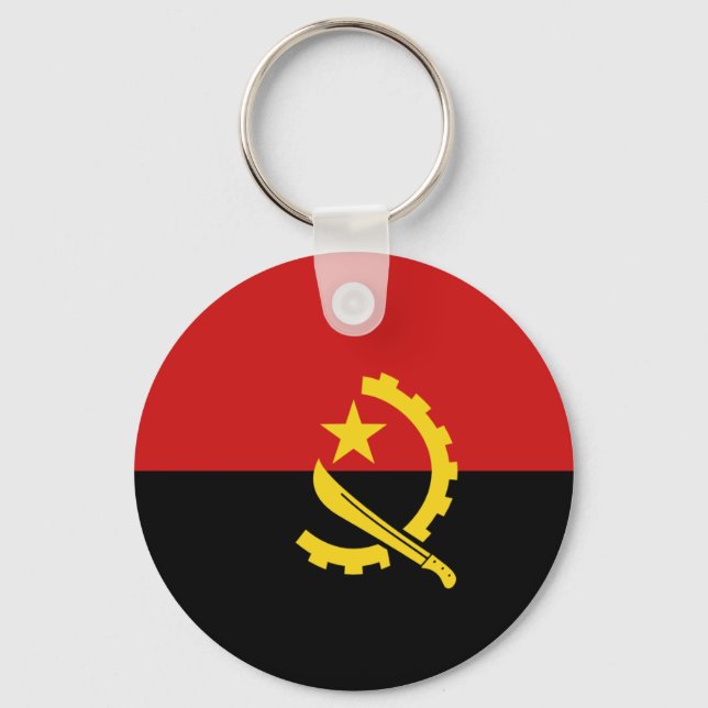 Chaveiro Angola Fisheye Flag Keychain (Frente)