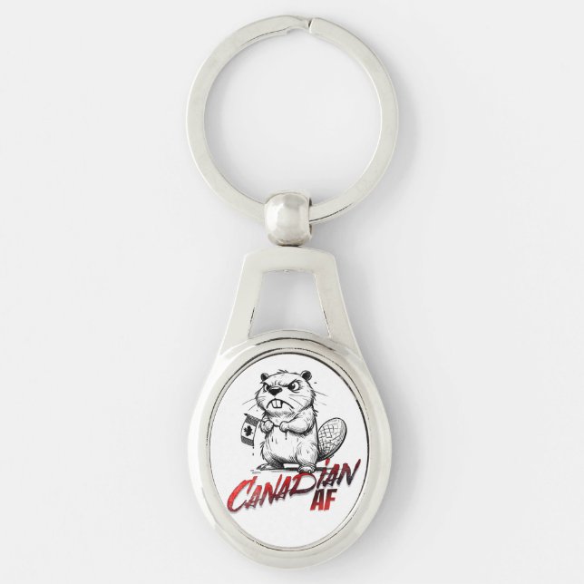Chaveiro Angry Beaver Canadian AF (Frente)