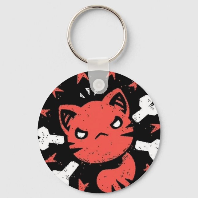 Chaveiro Angry Cat Emblem (Frente)