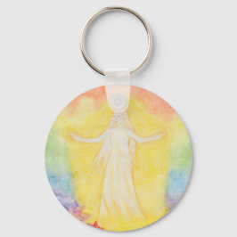 Chaveiro Ângulo de pintura da aquarela natalícia e arco-íri