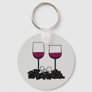 Chaveiro animado dos vidros de vinho