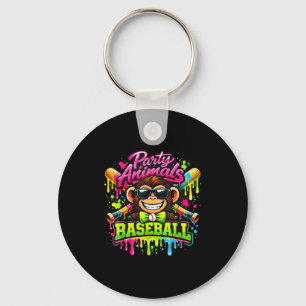 Chaveiro Animais de festa meme beisebol macaco engraçado