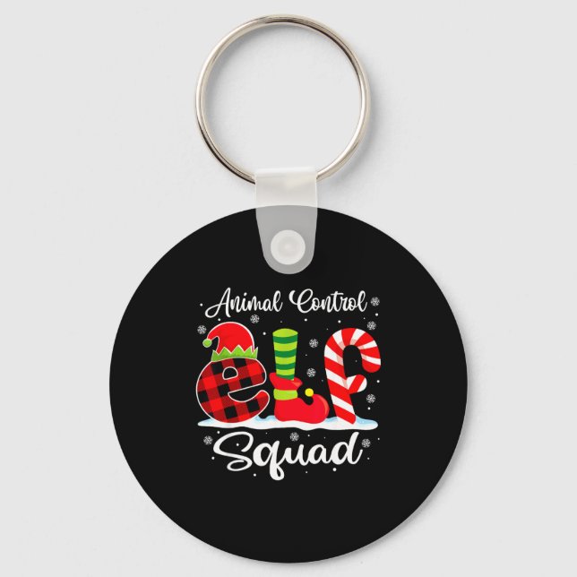 Chaveiro Animal Control Elf Squad Christmas Officer Matchin (Frente)