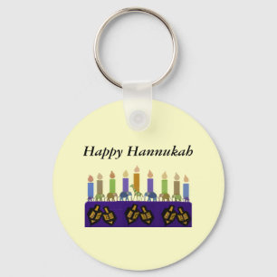 Chaveiro animal de Dreidel Hannukah Menorah