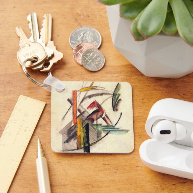 Chaveiro Animal de Franz Marc, Espressionismo Vintage (Mesa)