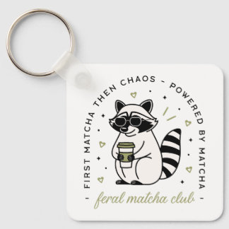 Chaveiro animal engraçado kawaii do clube matcha bebendo Ra