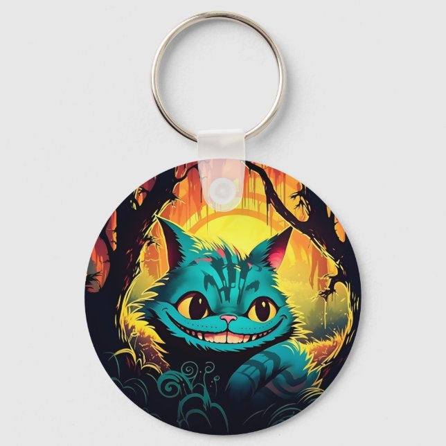 Chaveiro Anime Cheshire Cat Alice no País das Maravilhas (Frente)