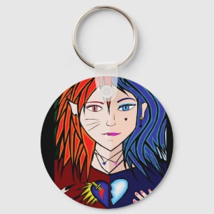 Chaveiro Anime da menina do gelo do fogo