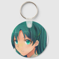 Anime manga sorridente garota esmeralda olhos verd