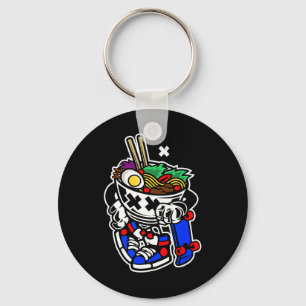 Chaveiro Anime Tendência de Skateboarding Ramen Noodle Volt