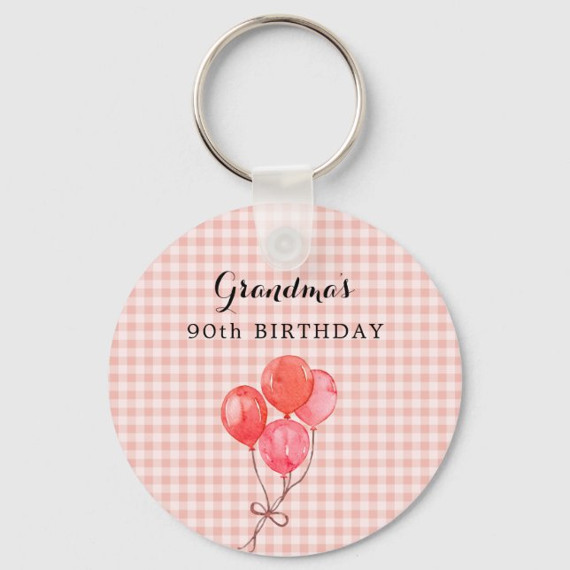 Chaveiro Aniversário 90 da vovó (Frente)