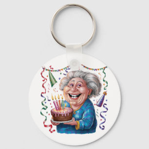 Chaveiro Aniversário da Vovó com Grande Sorriso