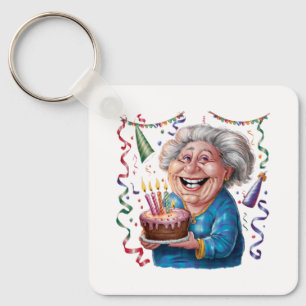 Chaveiro Aniversário da Vovó com Grande Sorriso