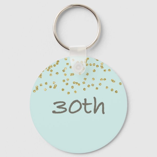 Chaveiro aniversário de 30 anos Confetti (Frente)