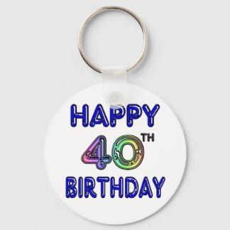 Chaveiro aniversário de 40 anos com fonte Ballon