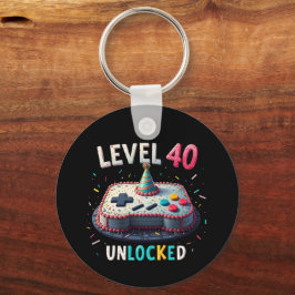 Chaveiro Aniversário de 40 anos de Estilo de Jogos Desbloqu