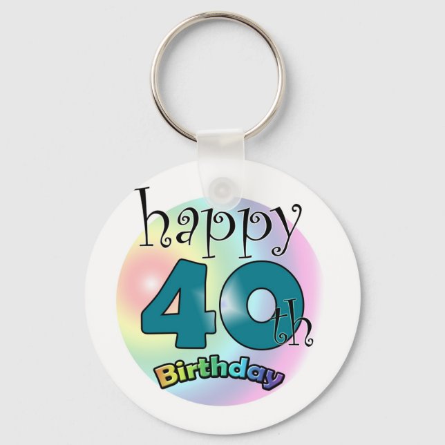 Chaveiro Aniversário de 40 anos feliz (Frente)