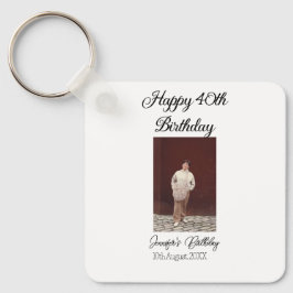 Chaveiro Aniversário de 40 anos feliz, simples e simples