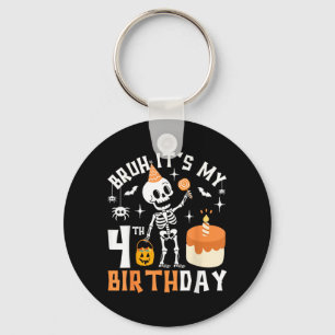 Chaveiro Aniversário de 4 anos do Halloween Bruh-Esqueleto