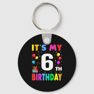 Chaveiro aniversário de 6 anos 6 seis feliz aniversário men