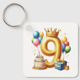 Chaveiro Aniversário de 9 anos de Ouro