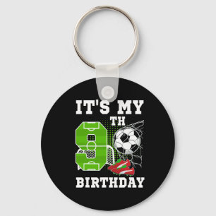 Chaveiro Aniversário de 9 Anos É Meu 9º Aniversário Futebol
