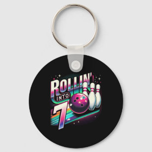 Chaveiro Aniversário de Boliche Rolando Para a Festa dos 7