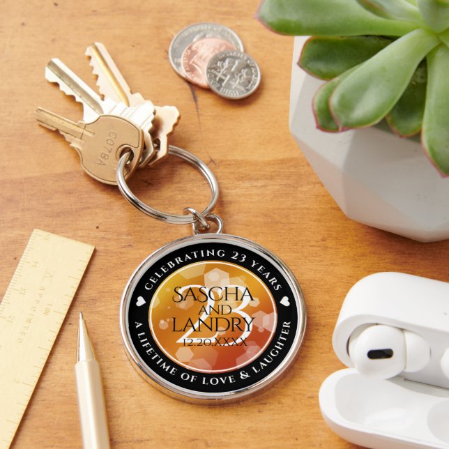 Chaveiro Aniversário de Casamento Imperial Topaz (Mesa)