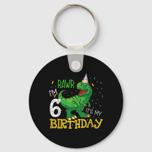 Chaveiro Aniversário de Dinossauro 6 Anos Menino Menina Cit