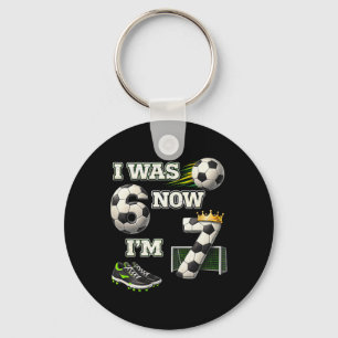 Chaveiro Aniversário de Futebol Menino Menina Eu Era 6 Agor