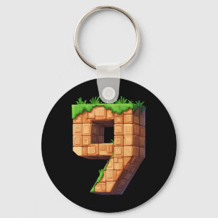 Chaveiro Aniversário Divertido de 9 Anos Número 9 Video Gam