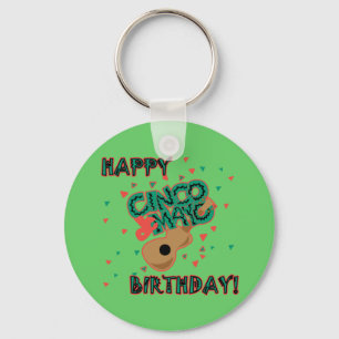 Chaveiro Aniversário feliz de Cinco de Mayo!