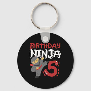 Chaveiro Aniversário Ninja 5 Anos Crianças Karate 5 Birthda