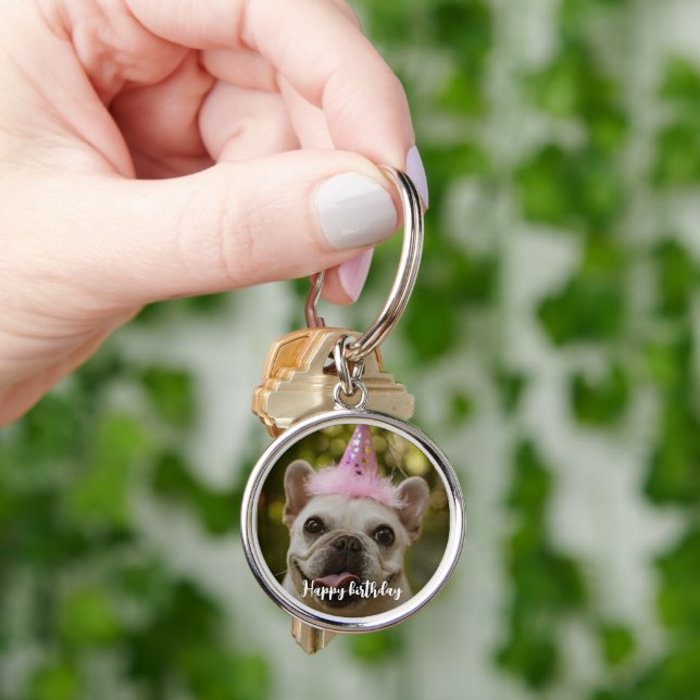 Chaveiro Aniversário personalizado para cães de estimação (Mão)