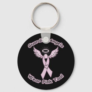 Chaveiro Anjo-da-guarda cor-de-rosa da fita