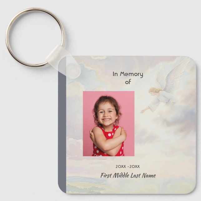 Chaveiro Anjo de Lembrança Cristã que Alcança  (Frente)