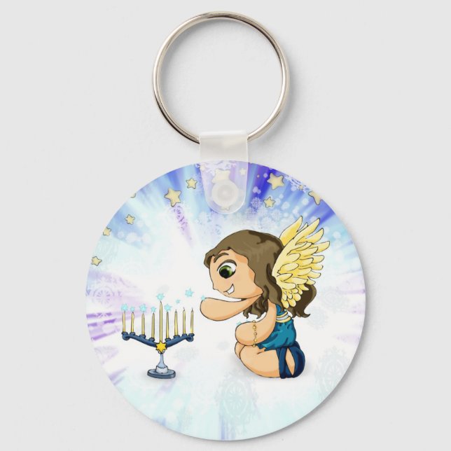 Chaveiro Anjo de Menorah (Frente)